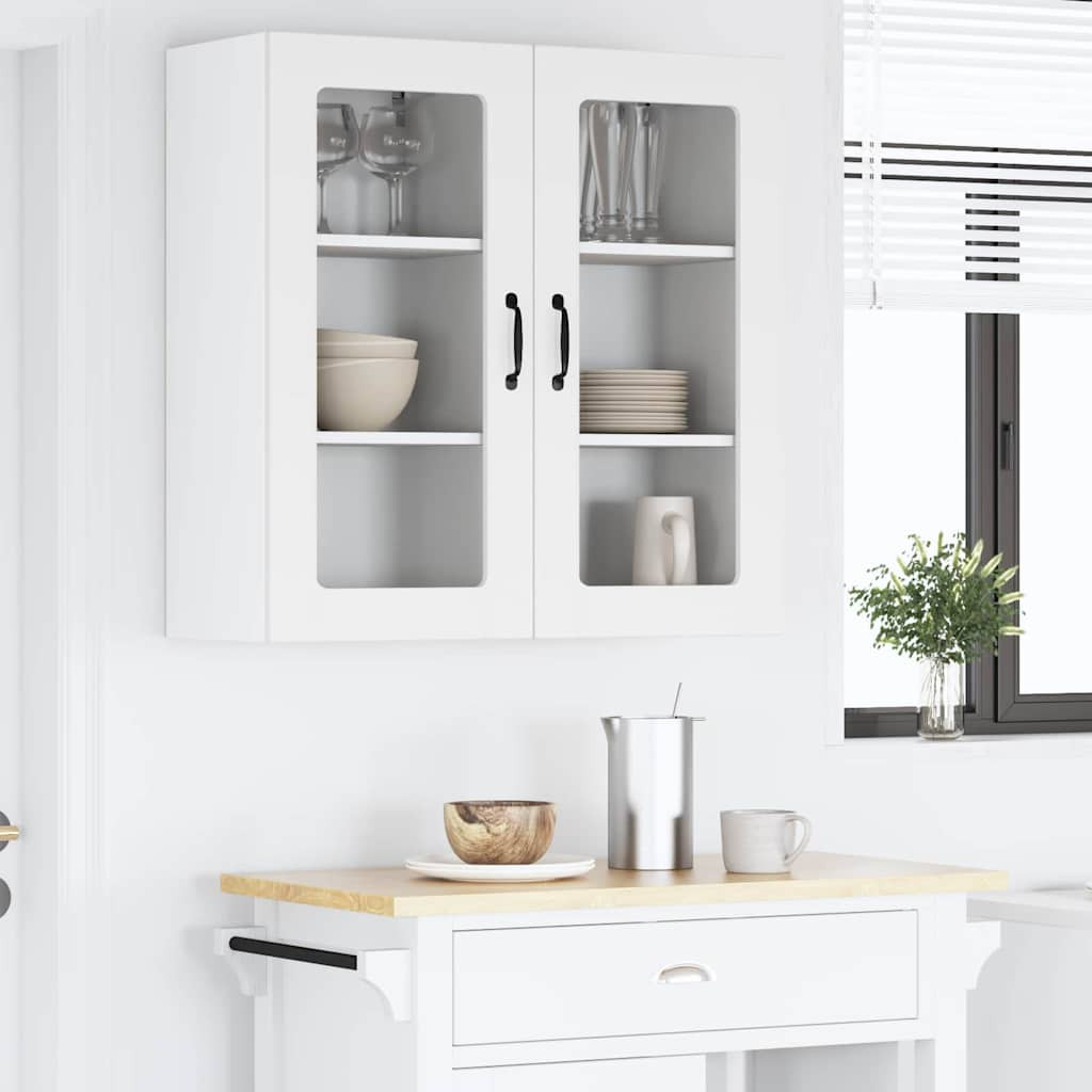 Konyhaszekrény polcokkal 2 pcs Fehér 40 x 31 x 80 cm Faanyag