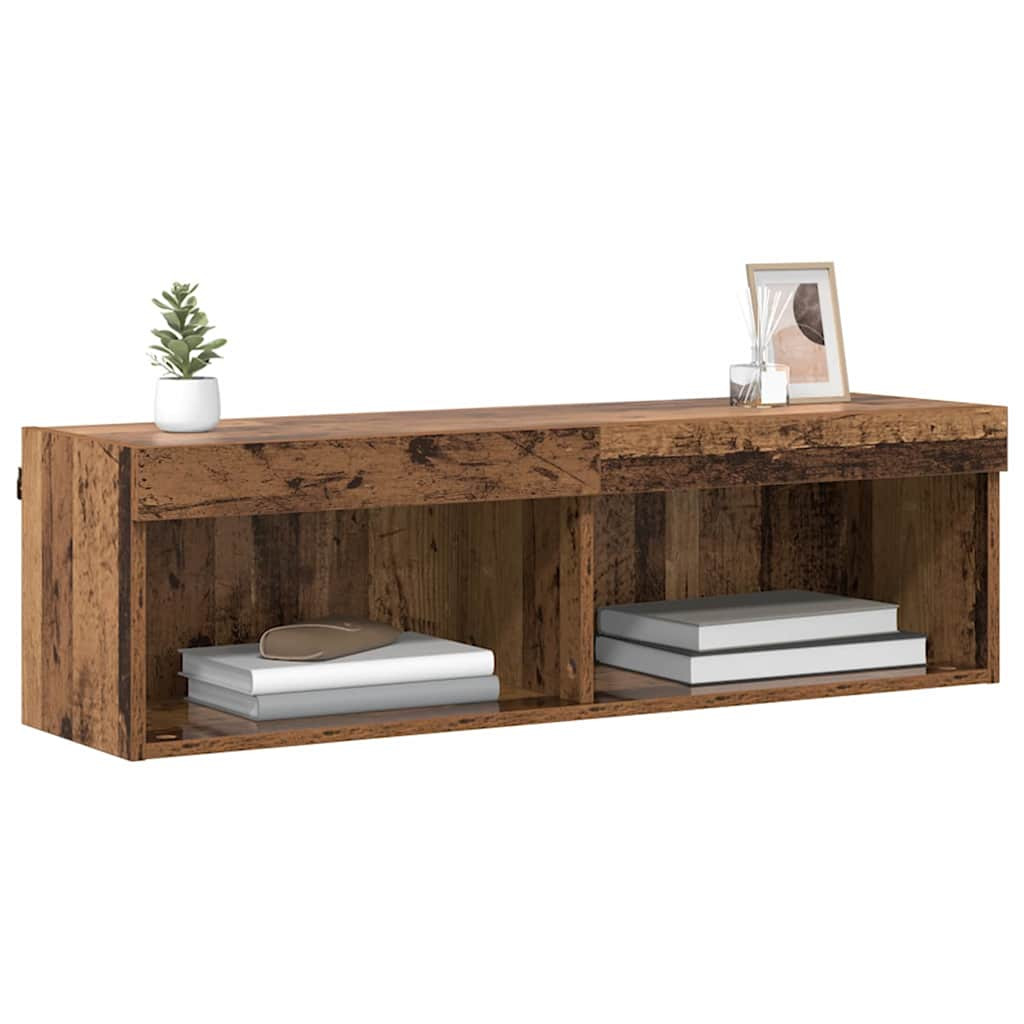 TV szekrény garnitúra Öreg fa 100 x 30 x 30 cm Faanyag
