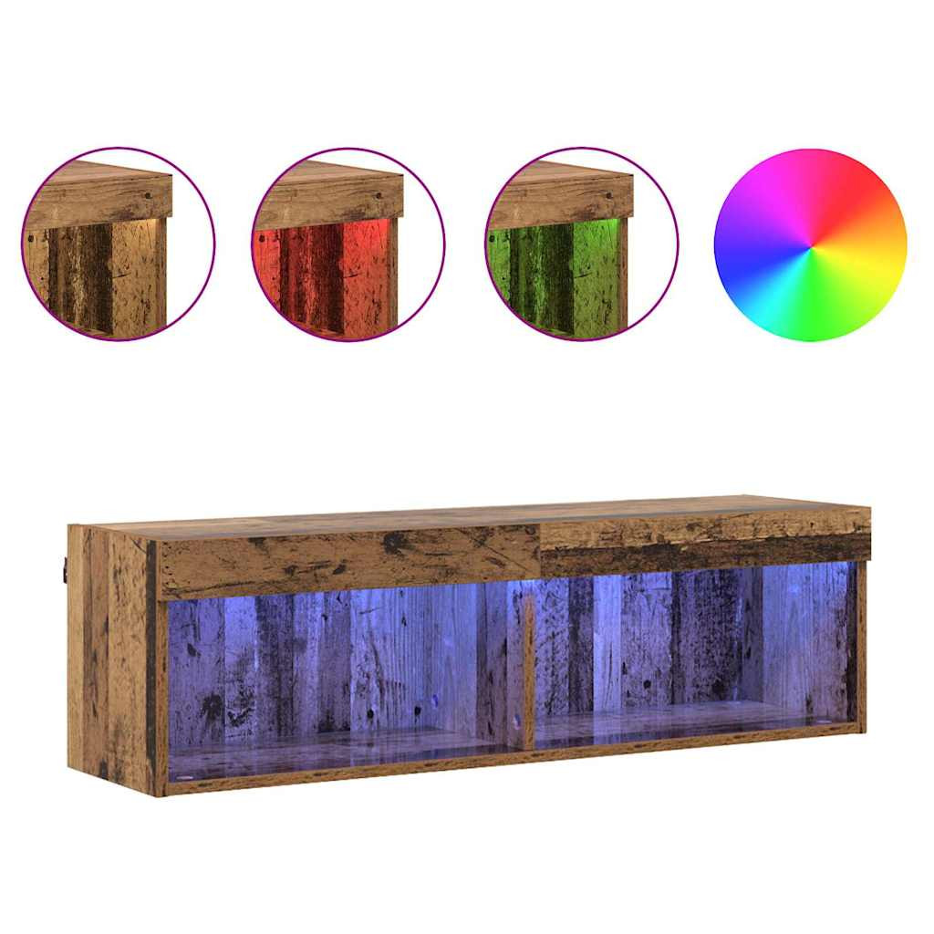 TV szekrény garnitúra Öreg fa 100 x 30 x 30 cm Faanyag