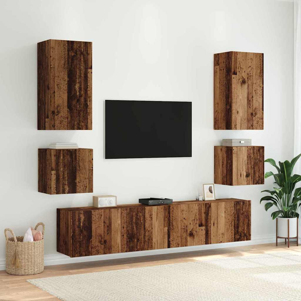 TV Fali Szekrény Öreg fa 100 x 35 x 41 cm Faanyag