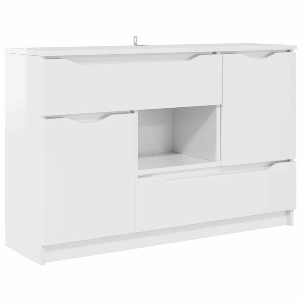 Széf fiókkal Magas Fényű Fehér 100 x 30 x 65,6 Faanyag