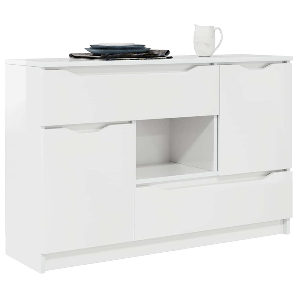 Széf fiókkal Magas Fényű Fehér 100 x 30 x 65,6 Faanyag