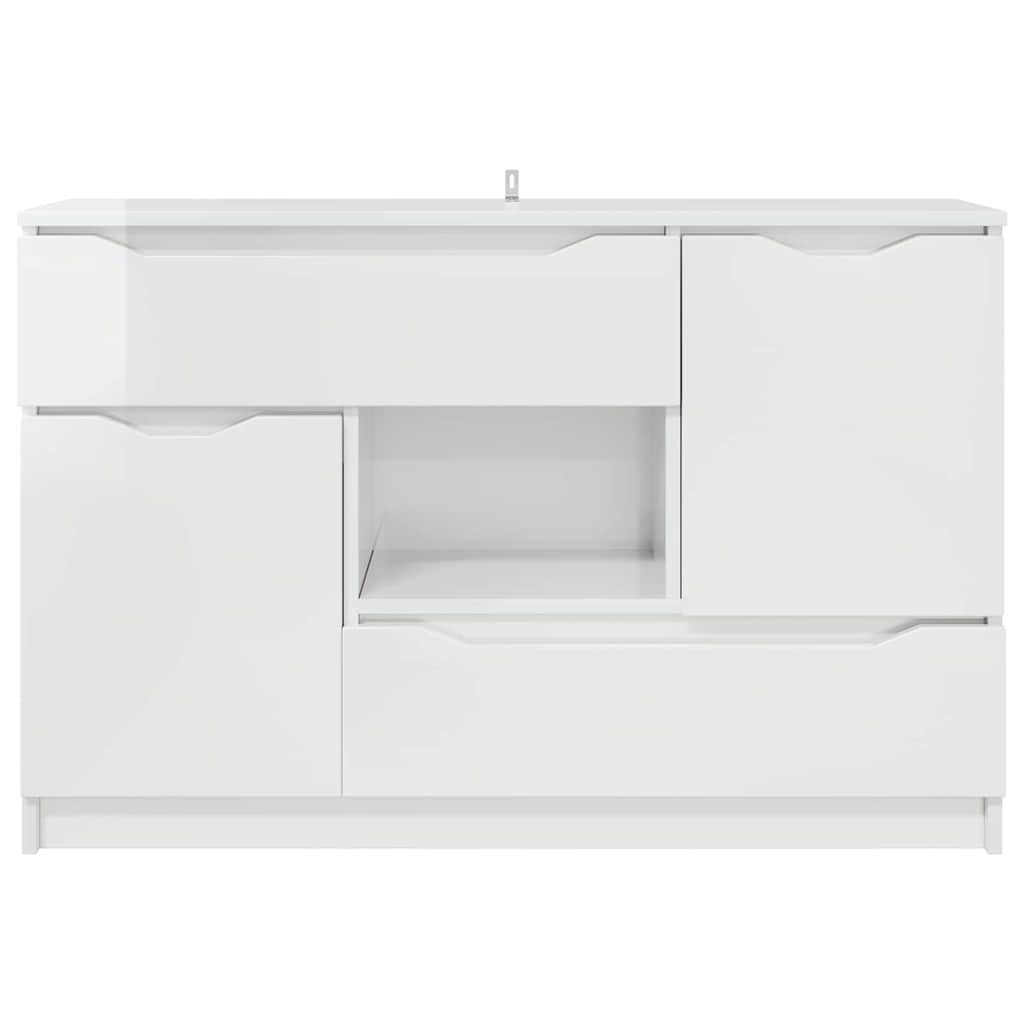 Széf fiókkal Magas Fényű Fehér 100 x 30 x 65,6 Faanyag