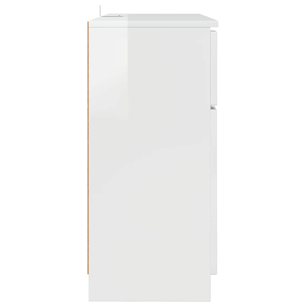 Széf fiókkal Magas Fényű Fehér 100 x 30 x 65,6 Faanyag