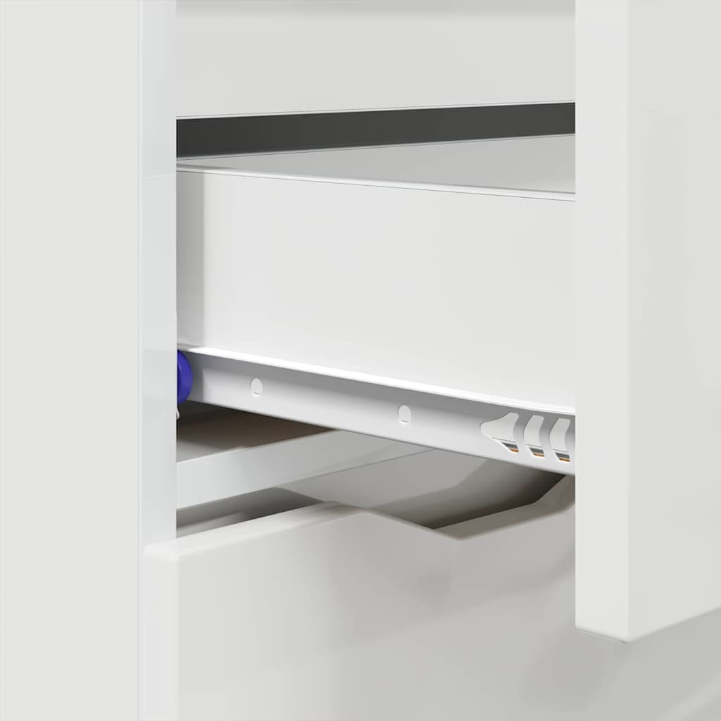Széf fiókkal Magas Fényű Fehér 100 x 30 x 65,6 Faanyag