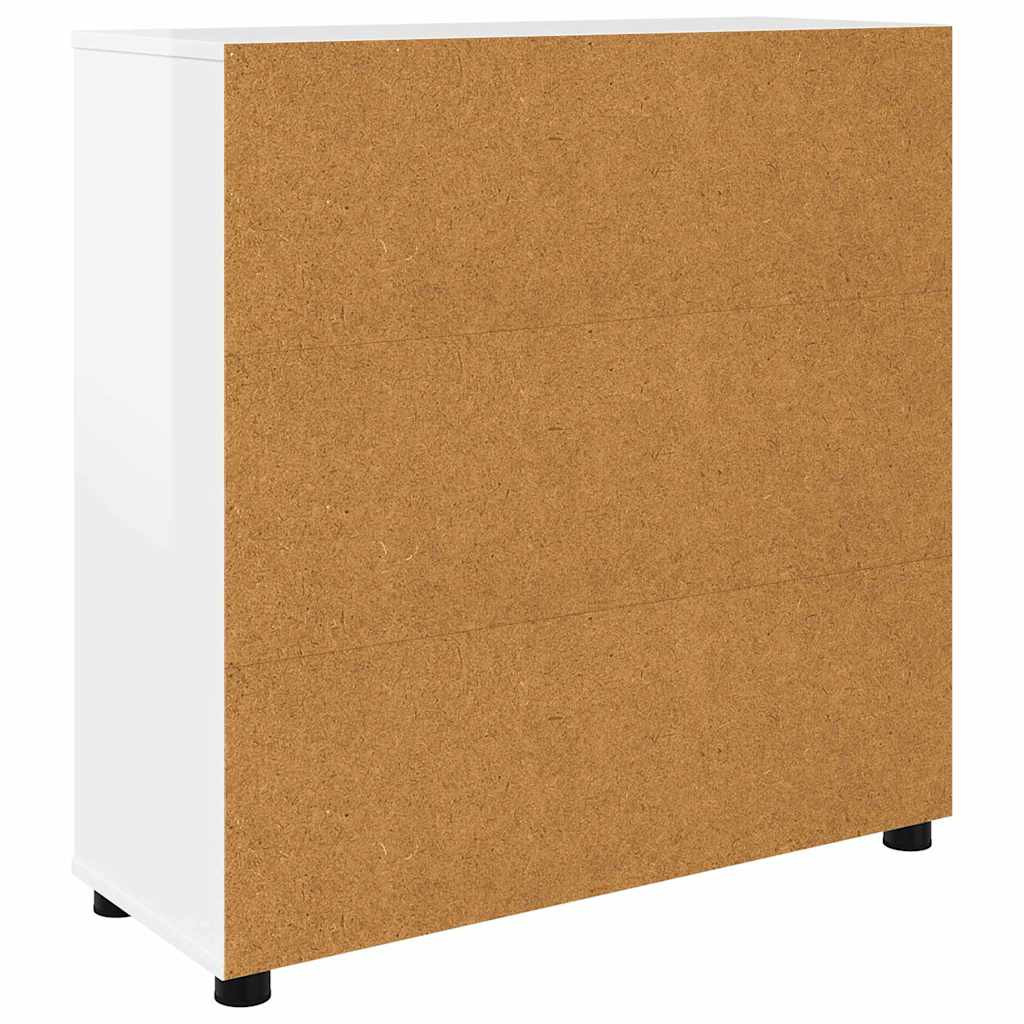 Tárolószekrény Magas Fényű Fehér 80 x 31 x 81 cm Faanyag