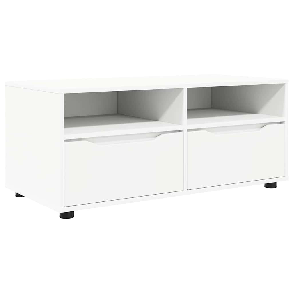 TV szekrény fiókkal Fehér 100 x 48 x 43 cm Faanyag