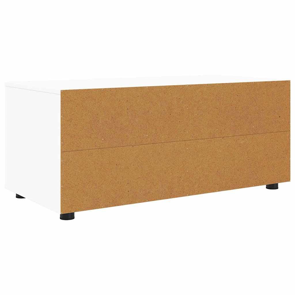 TV szekrény fiókkal Fehér 100 x 48 x 43 cm Faanyag