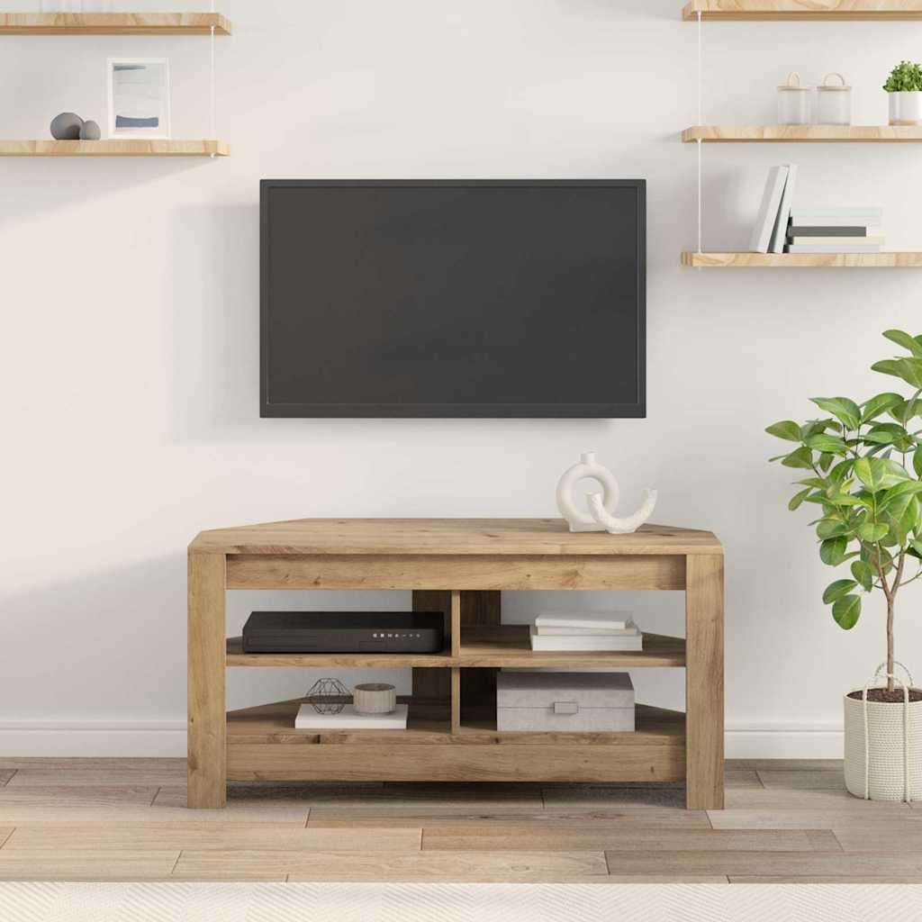 SarokTVSzekrény Öreg fa 102 x 40,5 x 45 cm Faanyag