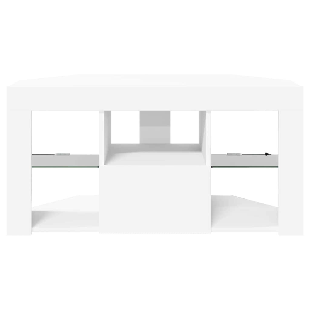 Sarok LED TV szekrény Fehér 100 x 40 x 50 cm Faanyag