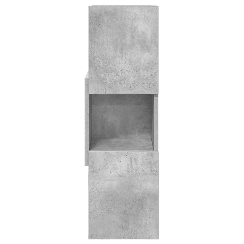 Sarokszekrény Beton Szürke 25,5x25x80cm Faanyag