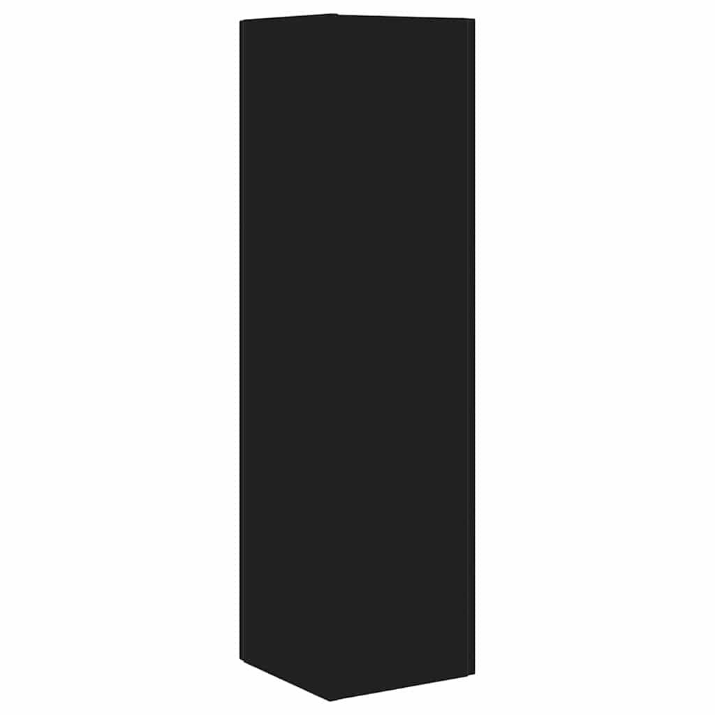 Sarokszekrény Fekete 27,5x27x102cm Faanyag