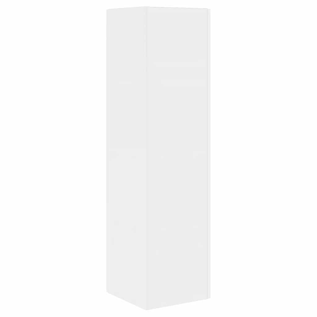 Sarokszekrény Magas Fényű Fehér 27,5x27x102cm Faanyag