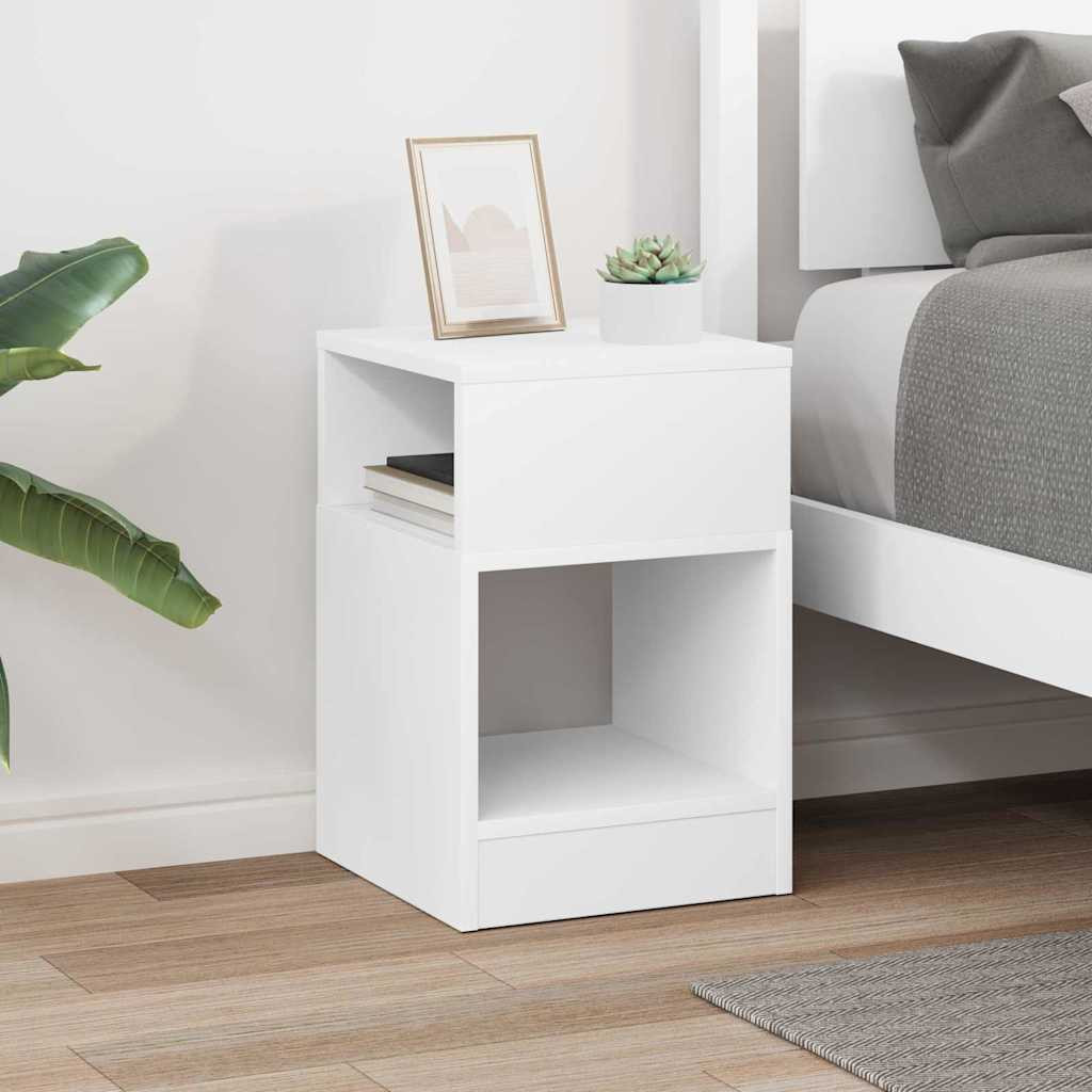 vidaXL Végasztal Fehér 30,5 x 30 x 45 cm Faanyag