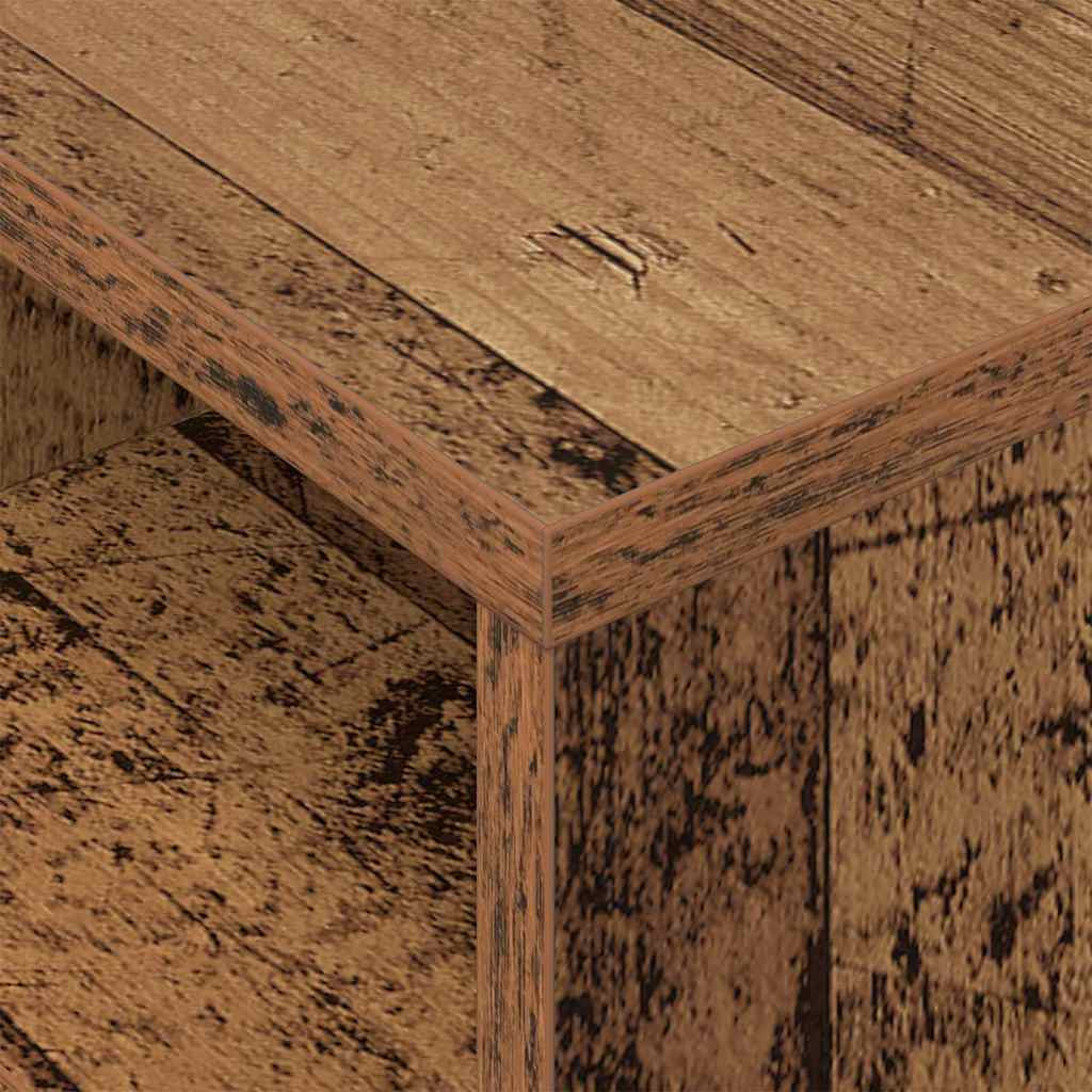 vidaXL Végasztal 2 pcs Öreg fa 30,5 x 30 x 45 cm Faanyag