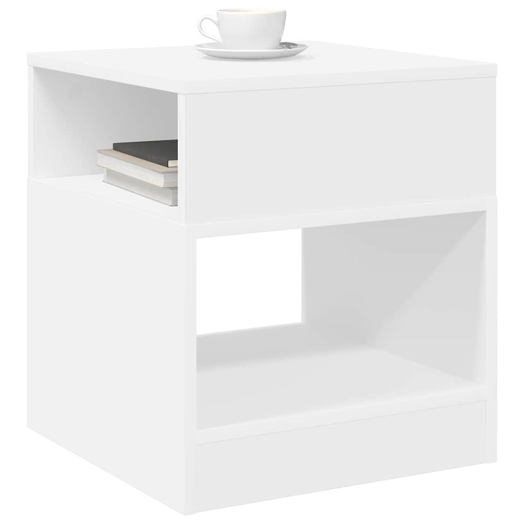 vidaXL Végasztal Fehér 40,5 x 40 x 45 cm Faanyag