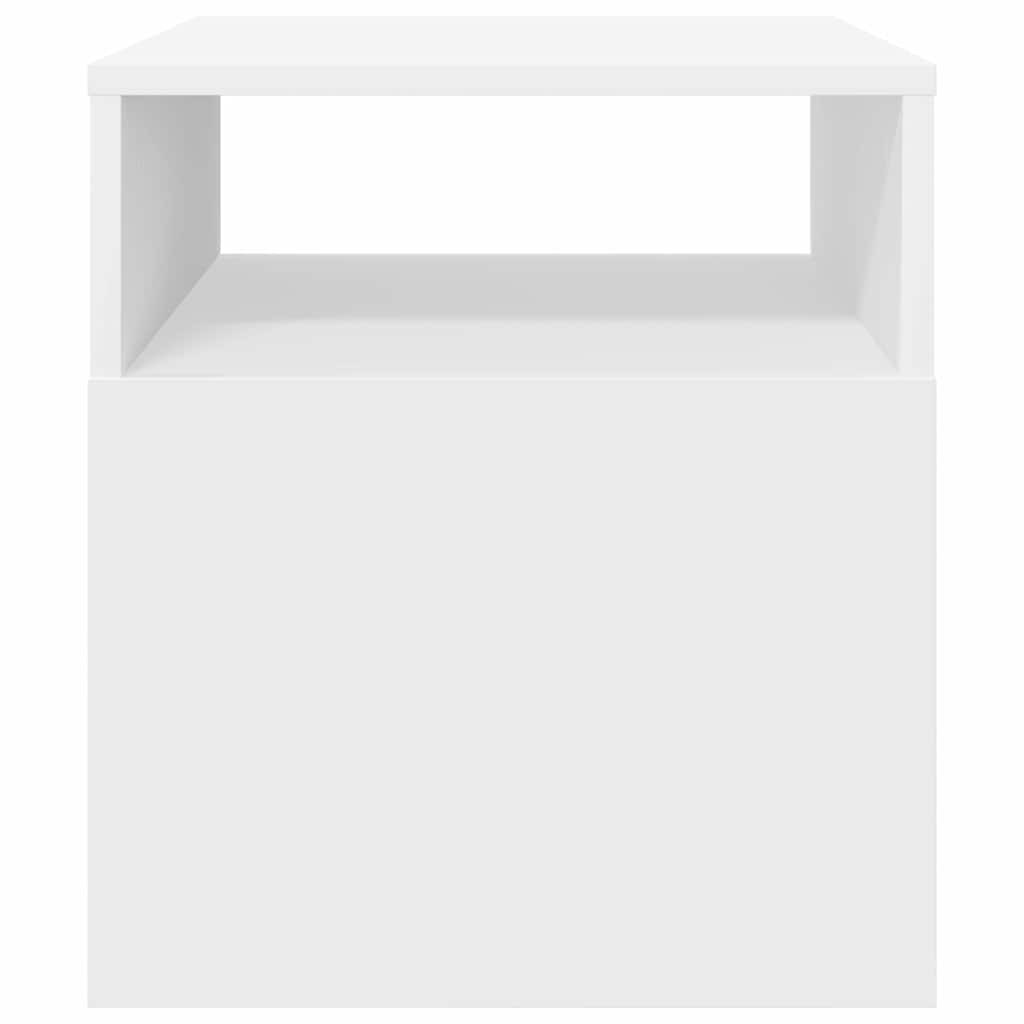 vidaXL Végasztal 2 pcs Fehér 40,5 x 40 x 45 cm Faanyag