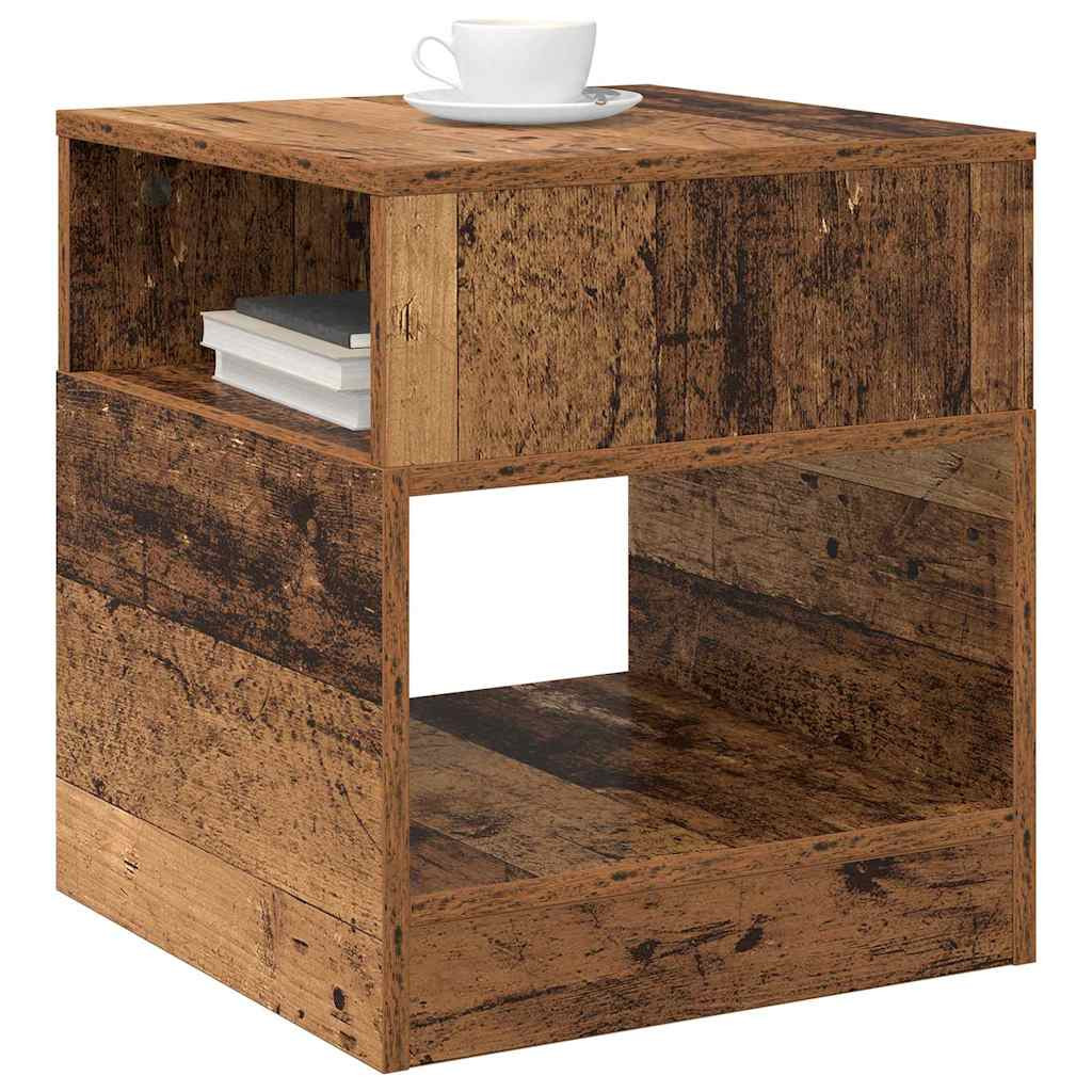 vidaXL Végasztal 2 pcs Öreg fa 40,5 x 40 x 45 cm Faanyag