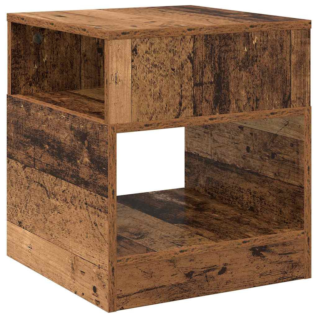 vidaXL Végasztal 2 pcs Öreg fa 40,5 x 40 x 45 cm Faanyag