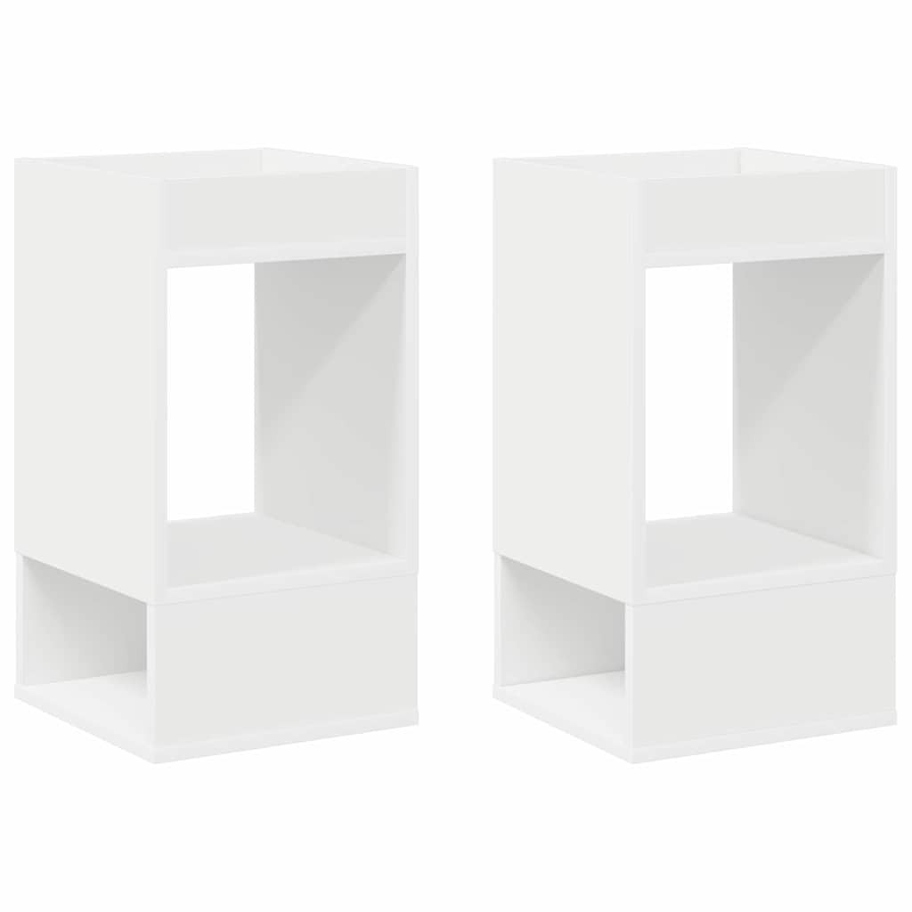 vidaXL Végasztal 2 pcs Fehér 30 x 30 x 56 cm Faanyag