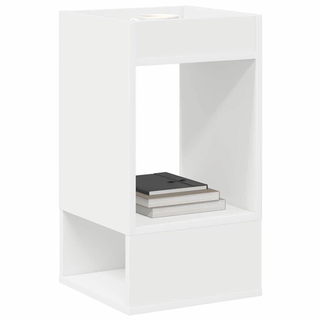 vidaXL Végasztal 2 pcs Fehér 30 x 30 x 56 cm Faanyag