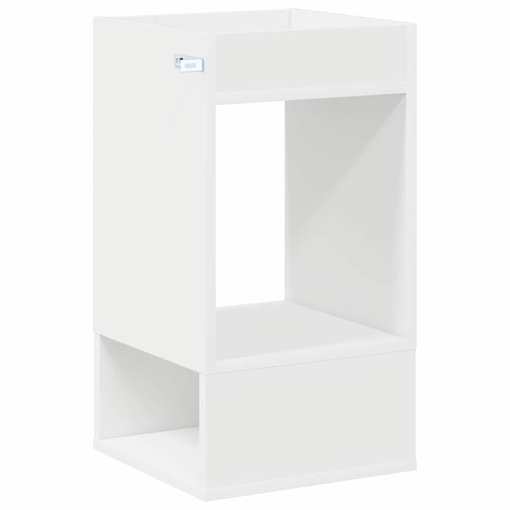 vidaXL Végasztal 2 pcs Fehér 30 x 30 x 56 cm Faanyag