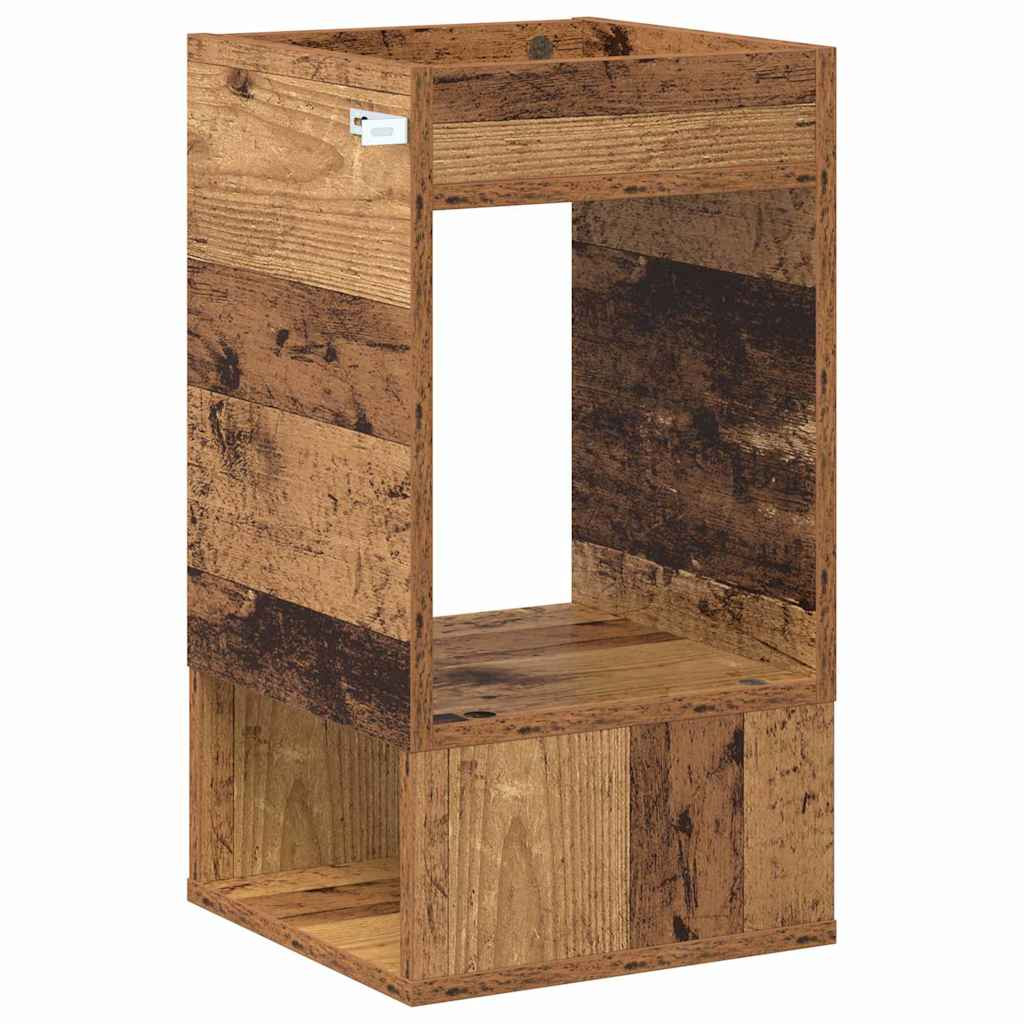 vidaXL Végasztal Öreg fa 30 x 30 x 56 cm Faanyag