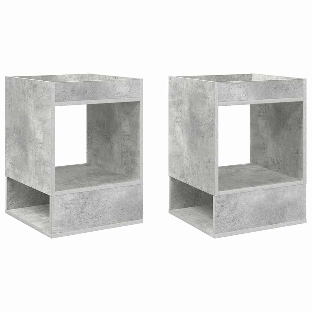 vidaXL Végasztal 2 pcs Beton Szürke 40 x 40 x 56 cm Faanyag