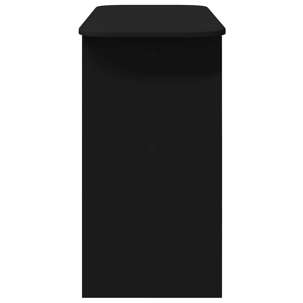 vidaXL Konzolasztal Fekete 93 x 40 x 75 cm Faanyag