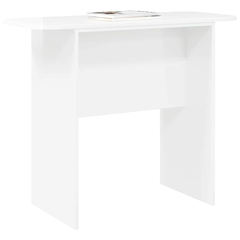 vidaXL Konzolasztal Magas Fényű Fehér 93 x 40 x 75 cm Faanyag