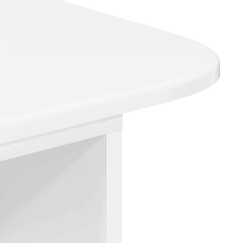 vidaXL Konzolasztal Magas Fényű Fehér 93 x 40 x 75 cm Faanyag