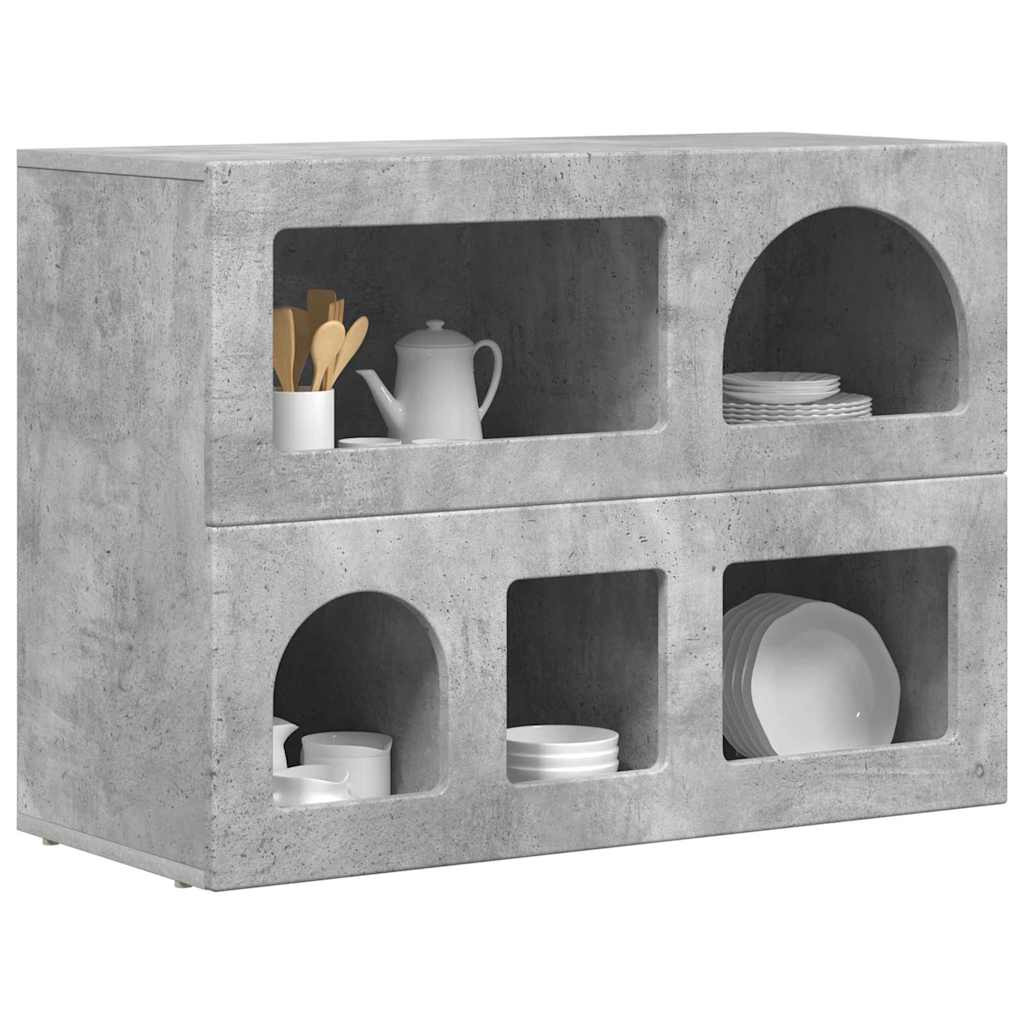 Széf Beton Szürke 80,5 x 35 x 59 cm Faanyag