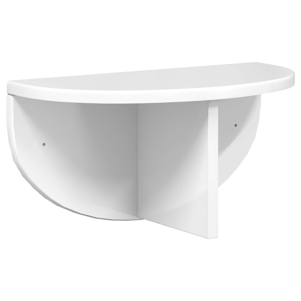 Falpolc 2 pcs Magas Fényű Fehér 38 x 19 x 19 cm Faanyag