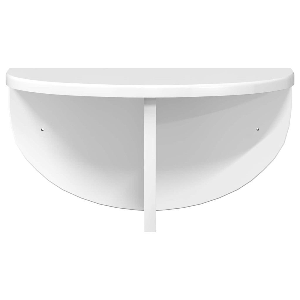 Falpolc 2 pcs Magas Fényű Fehér 38 x 19 x 19 cm Faanyag
