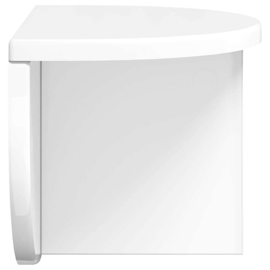 Falpolc 2 pcs Magas Fényű Fehér 38 x 19 x 19 cm Faanyag