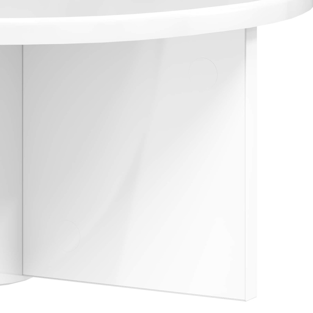 Falpolc 2 pcs Magas Fényű Fehér 38 x 19 x 19 cm Faanyag