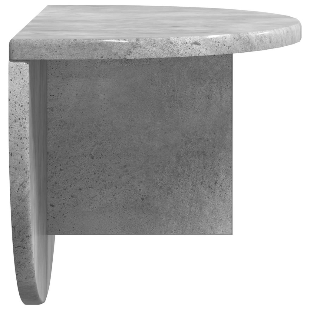 Falpolc 2 pcs Beton Szürke 48 x 24 x 24 cm Faanyag
