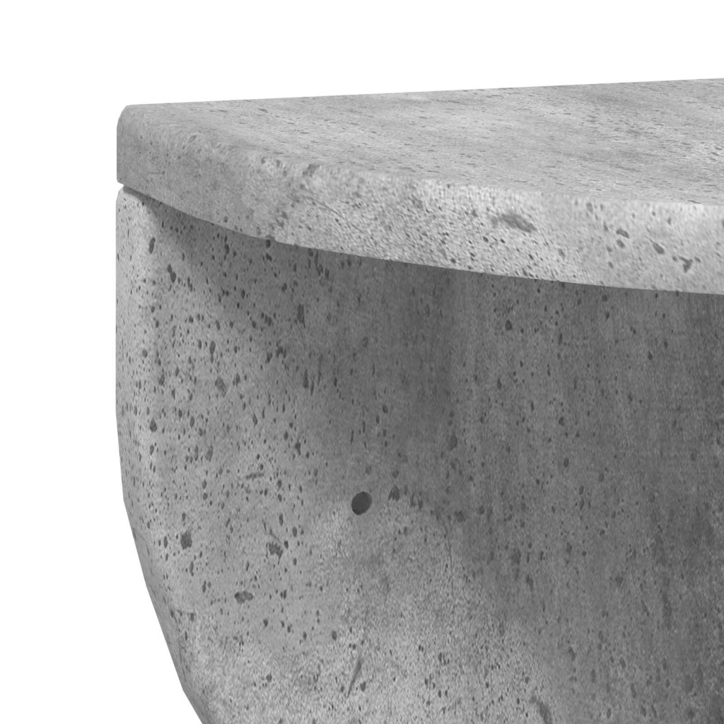 Falpolc 2 pcs Beton Szürke 48 x 24 x 24 cm Faanyag