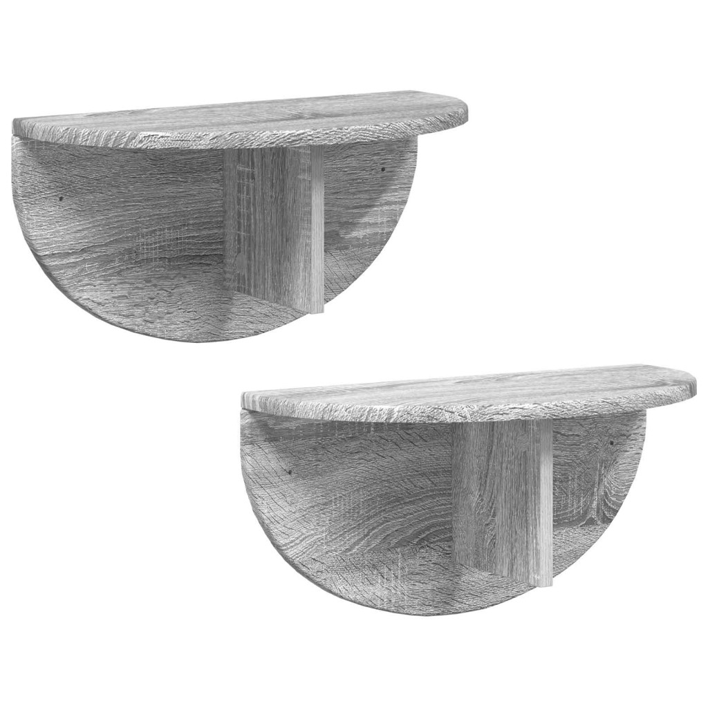 Falpolc 2 pcs Szürke Sonoma 48 x 24 x 24 cm Faanyag