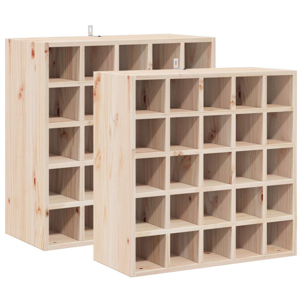 Borágas 2 pcs Természetes 56 x 25 x 56 cm Tömör fenyőfa