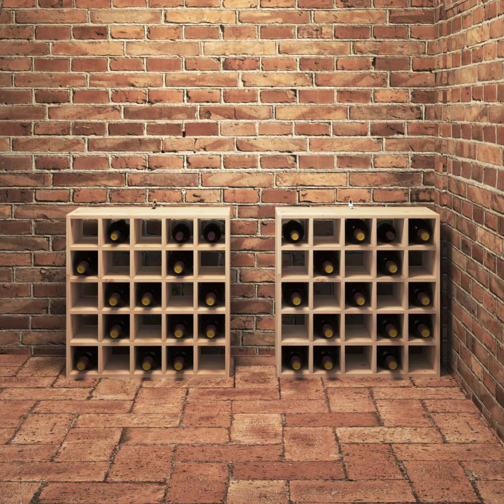 Borágas 2 pcs Természetes 56 x 25 x 56 cm Tömör fenyőfa