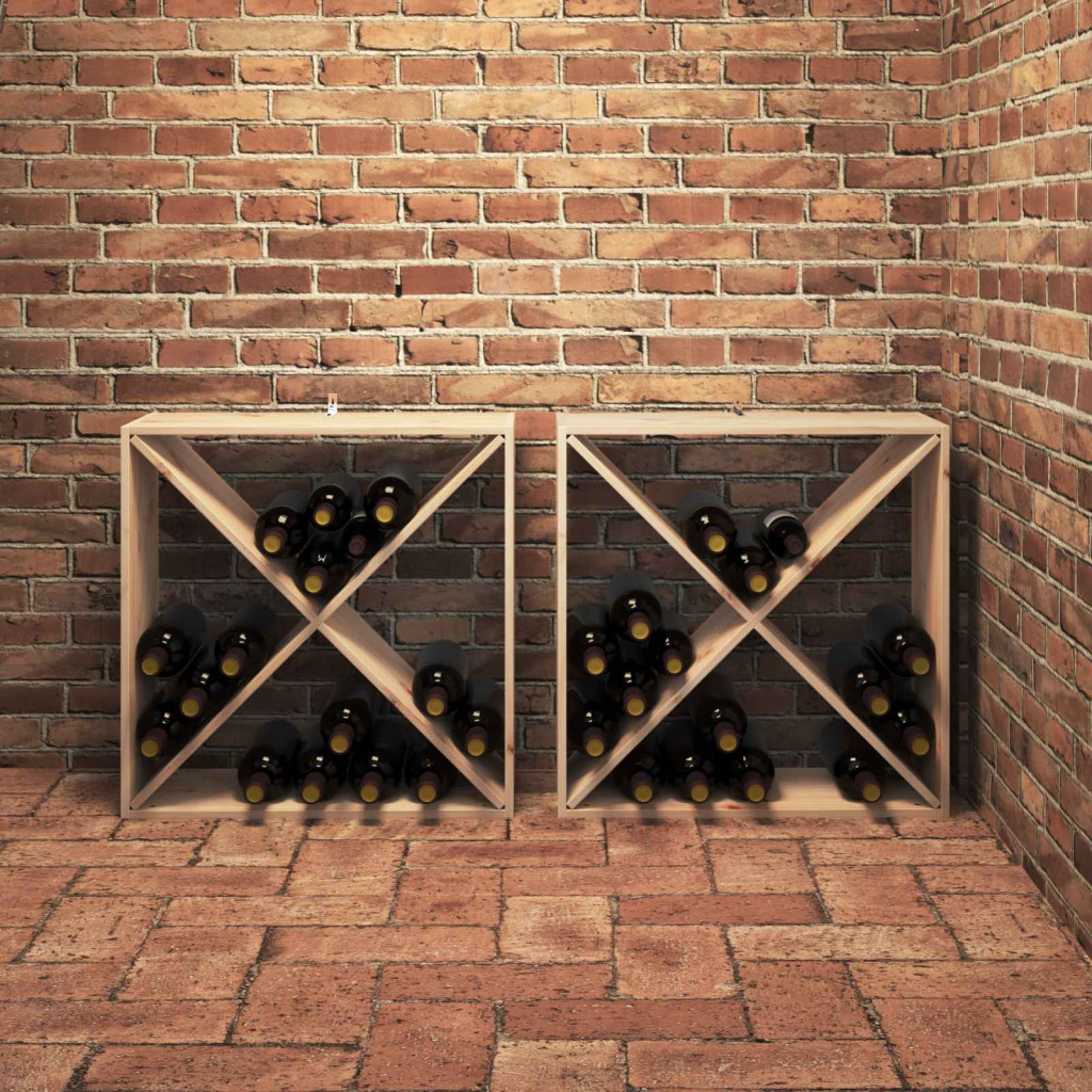 Borágas 2 pcs Természetes 62 x 25 x 62 cm Tömör fenyőfa
