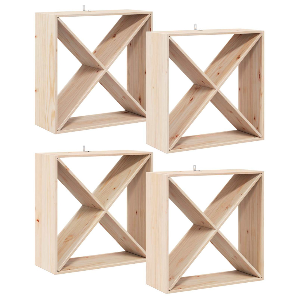 Borágas 4 pcs Természetes 62 x 25 x 62 cm Tömör fenyőfa