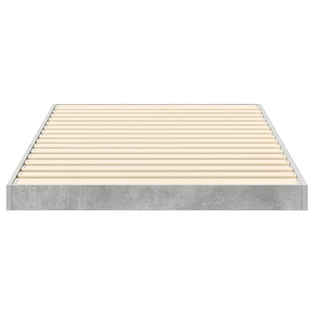 vidaXL Földi ágykeret Beton Szürke 76,5 x 200 cm Faanyag