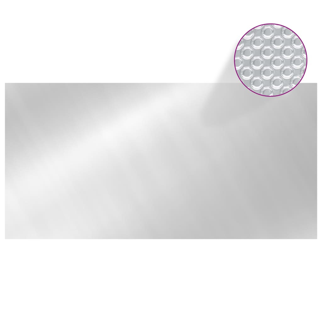 ezüst polietilén medencetakaró 975 x 488 cm