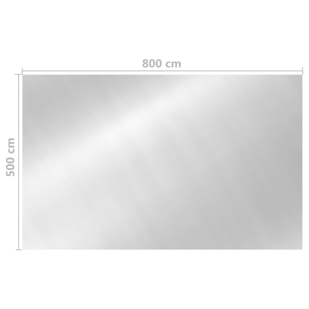 ezüstszínű négyszögletes PE medencetakaró 800 x 500 cm ezüstszínű négyszögletes PE medencetakaró 800 x 500 cm