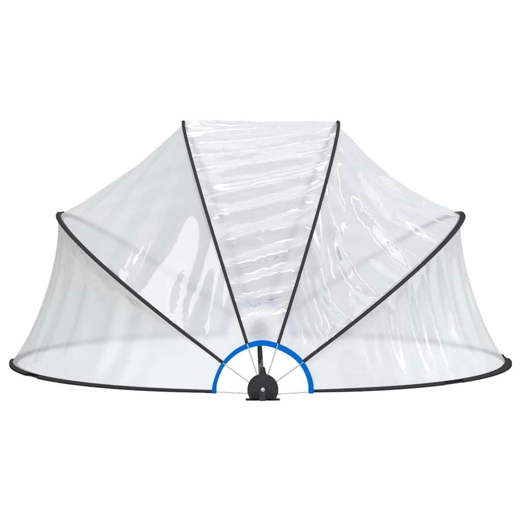 kerek PVC medencekupola 315 x 158 cm