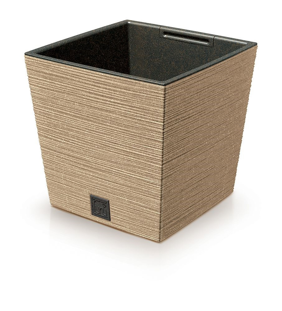 Prosperplast FURU SQUARE LOW ECO WOOD kaspó 30 cm naturo