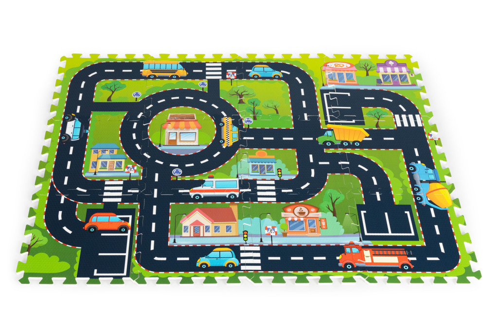 Habszivacs puzzle szőnyeg városi utcák Habszivacs puzzle szőnyeg városi utcák