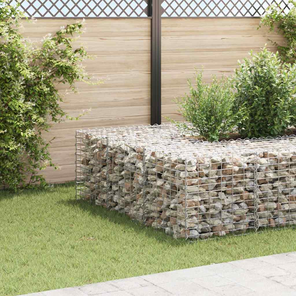 kocka alakú acélhuzal gabion magaságyás 60 x 60 x 60 cm